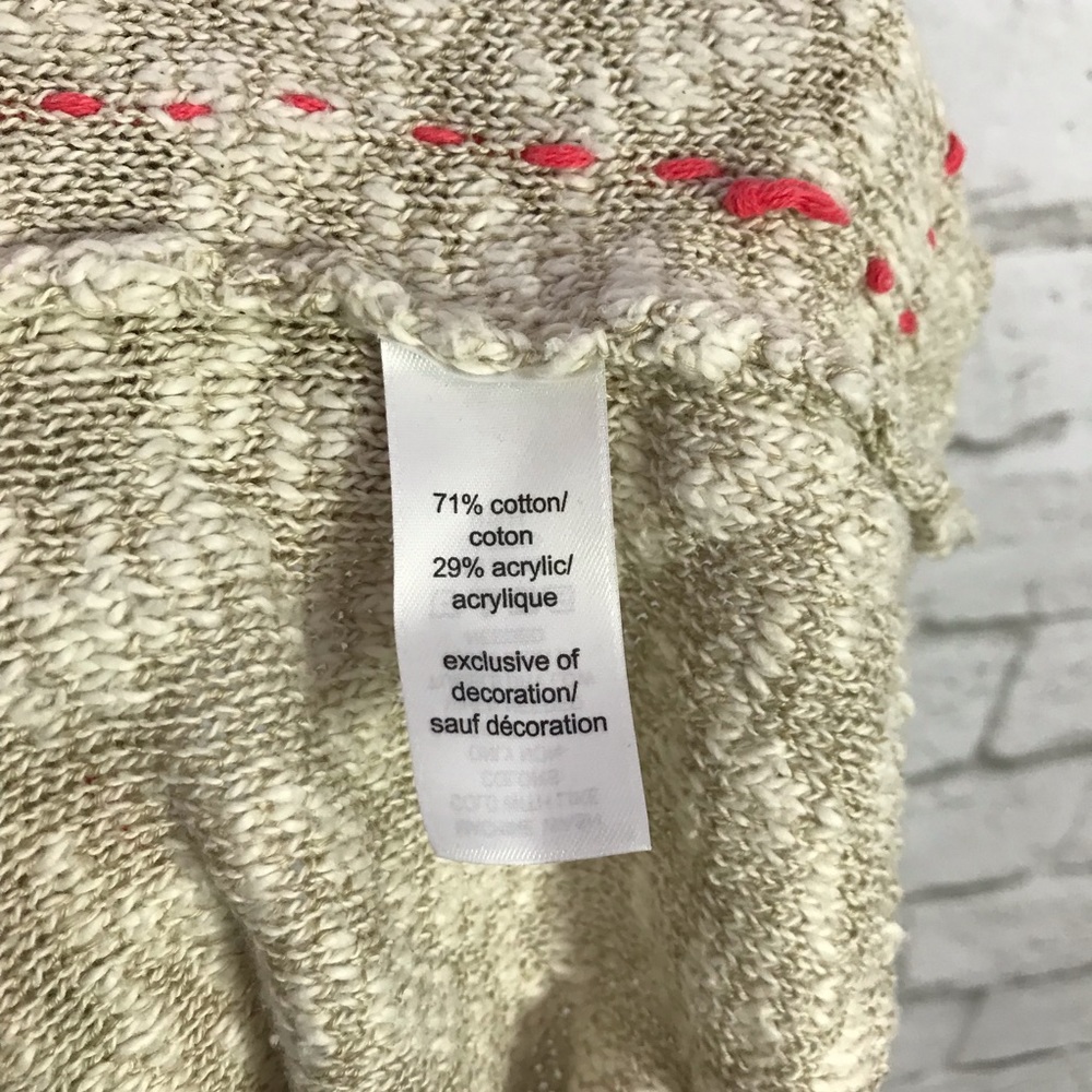 Maurices Size2 Beige Knit Boho Embroidered Sweater - Picture 6 of 7